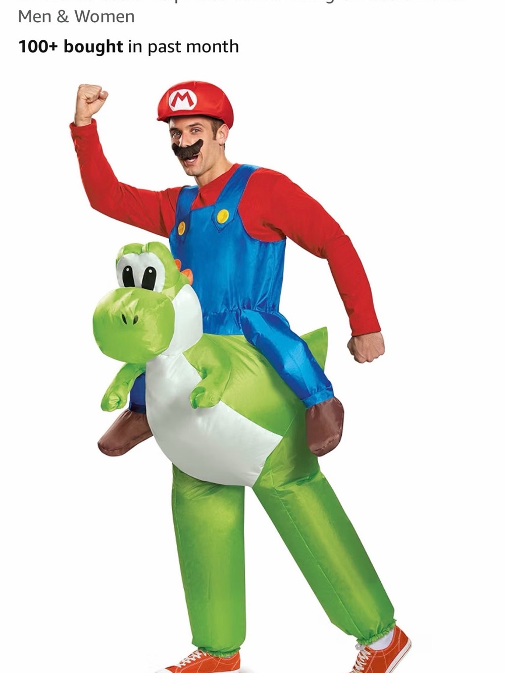 Adult size Inflatable Mario riding Yoshi Costume